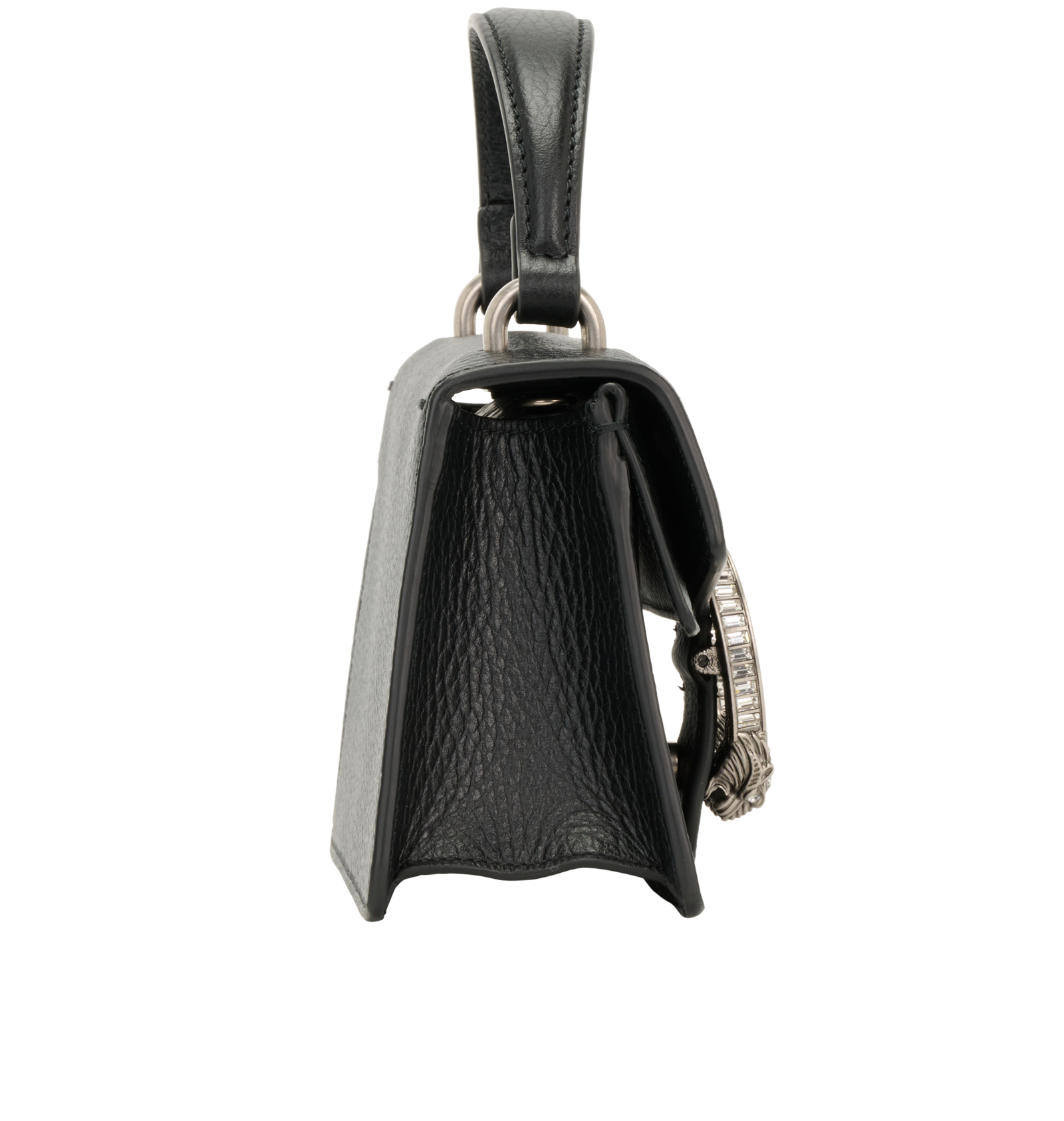 Dionysus Mini Top Handle, &pound;950, Handbags, Black, Leather, Side view